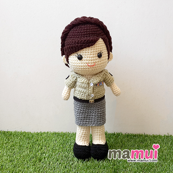 ตุ๊กตากรมอุทยานผมเกล้าหลังสูง 13 นิ้ว