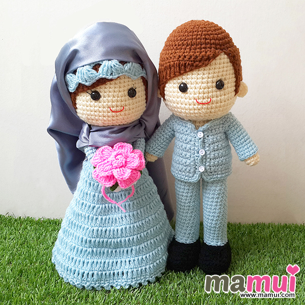 ตุ๊กตาแต่งงานชุดอิสลามสูง 13 นิ้ว