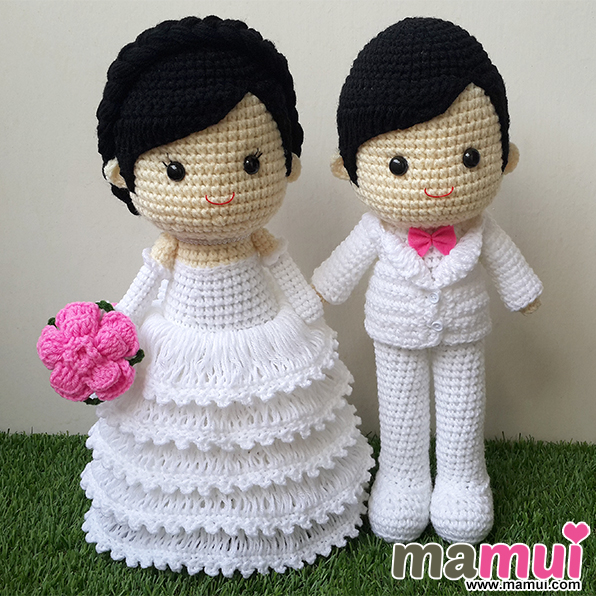 ตุ๊กตาแต่งงานชุดสีขาวสูง 13 นิ้ว