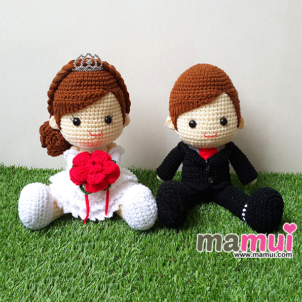 ตุ๊กตาแต่งงานนั่งสูง 8 นิ้ว