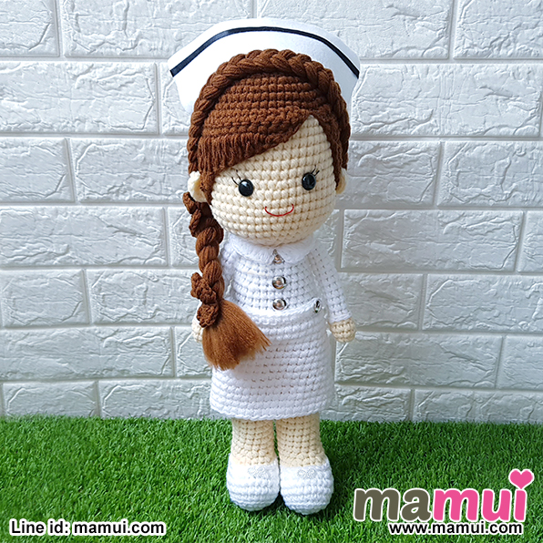 ตุ๊กตาพยาบาลทรงผมเปียยาวสูง 18 นิ้ว
