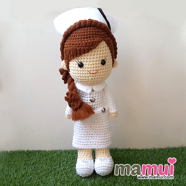 ตุ๊กตาผู้ช่วยพยาบาลผมเปียสูง 18 นิ้ว