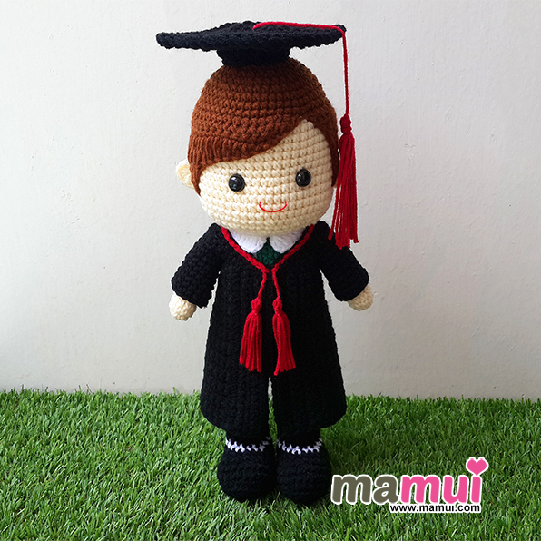 ตุ๊กตารับปริญญาเกษตรศาสตร์คณะวิศวกรรมศาสตร์ผู้ชายสูง 13 นิ้ว