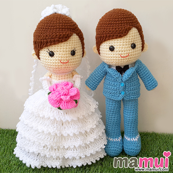 ตุ๊กตาแต่งงานเจ้าบ่าวสูทฟ้าสูง 13 นิ้ว