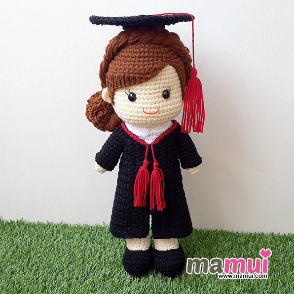 ตุ๊กตารับปริญญาเกษตรศาสตร์คณะวิศวกรรมศาสตร์ผมเกล้าสูง 13 นิ้ว
