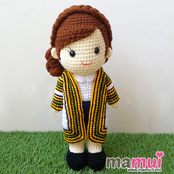 ตุ๊กตารับปริญญาจุฬาลงกรณ์ผมเกล้าสูง 13 นิ้ว