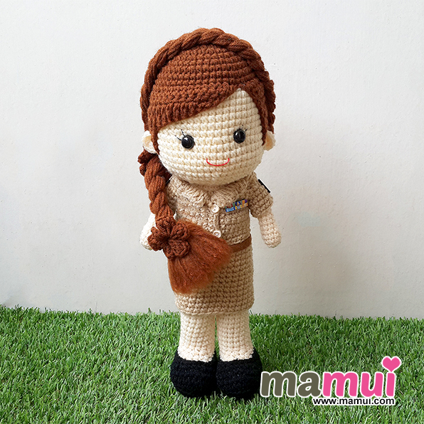 ตุ๊กตาครูผู้หญิงผมเปียสูง 13 นิ้ว