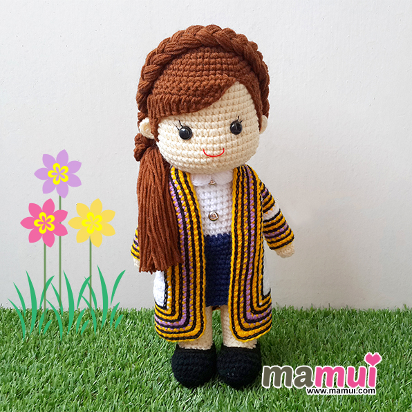 ตุ๊กตารับปริญญาจุฬาคณะทันตแพทยศาสตร์ผมยาวสูง 13 นิ้ว