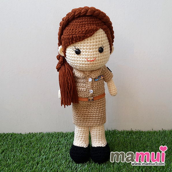 ตุ๊กตาชุดราชการสีกากีสูง 13 นิ้ว