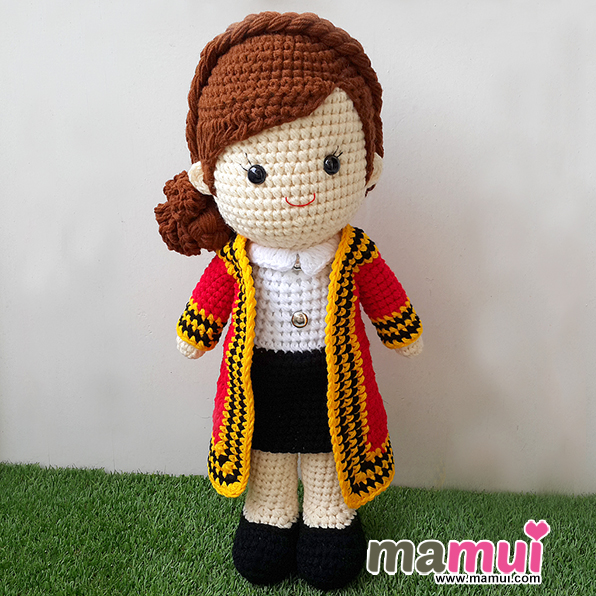 ตุ๊กตารับปริญญาพระจอมเกล้าผมเกล้าสูง 18 นิ้ว