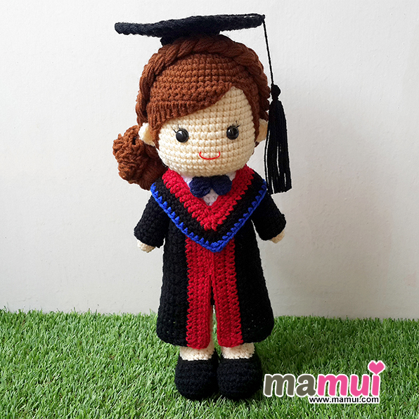 ตุ๊กตารับปริญญามหิดลคณะวิศวกรรมศาสตร์ผมเปียสูง 13 นิ้ว