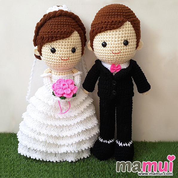ตุ๊กตาแต่งงานเจ้าบ่าวสูทดำสูง 18 นิ้ว