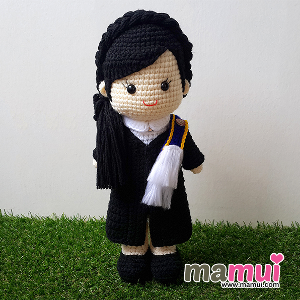 ตุ๊กตารับปริญญาธรรมศาสตร์ปริญญาโทคณะสหเวชศาสตร์สูง 13 นิ้ว