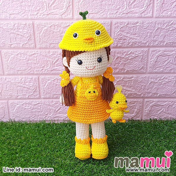 ตุ๊กตาผู้หญิงสวมชุดเป็ดสูง 13 นิ้ว