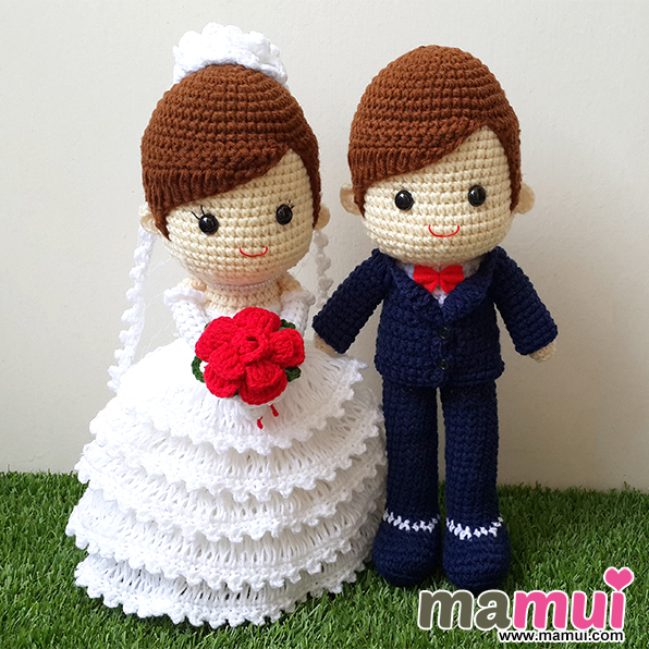 ตุ๊กตาแต่งงานเจ้าบ่าวสูทน้ำเงินสูง 13 นิ้ว