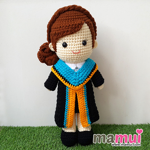 ตุ๊กตารับปริญญามหาวิทยาลัยรามคำแหงคณะบริหารธุรกิจสูง 18 นิ้ว