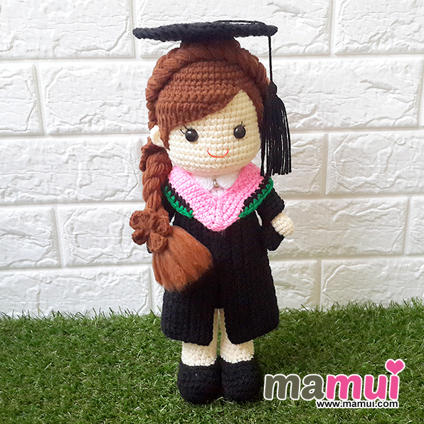 ตุ๊กตารับปริญญาเกษตรศาสตร์คณะอุตสาหกรรมเกษตรปริญญาโทสูง 13 นิ้ว