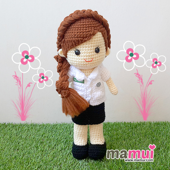 ตุ๊กตานักศึกษาคณะเภสัชศาสตร์ มหาวิทยาลัยศรีนครินทรวิโรฒสูง 13 นิ้ว