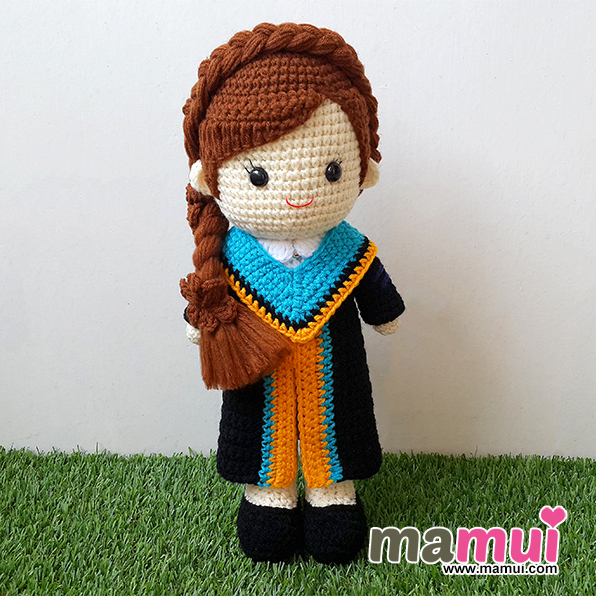 ตุ๊กตารับปริญญารามคำแหงคณะบริหารธุรกิจผมเปียสูง 13 นิ้ว