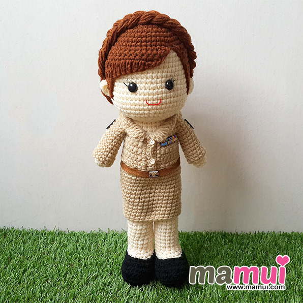 ตุ๊กตาครูผู้หญิงผมเกล้าหลังเสื้อแขนยาวสูง 13 นิ้ว