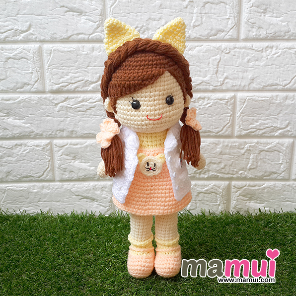 ตุ๊กตาหมอแมวตุ๊กตาแมวสวมเสื้อกาวน์สูง 13 นิ้ว