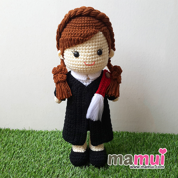 ตุ๊กตารับปริญญาธรรมศาสตร์คณะสังคมสงเคราะห์ศาสตร์สูง 13 นิ้ว