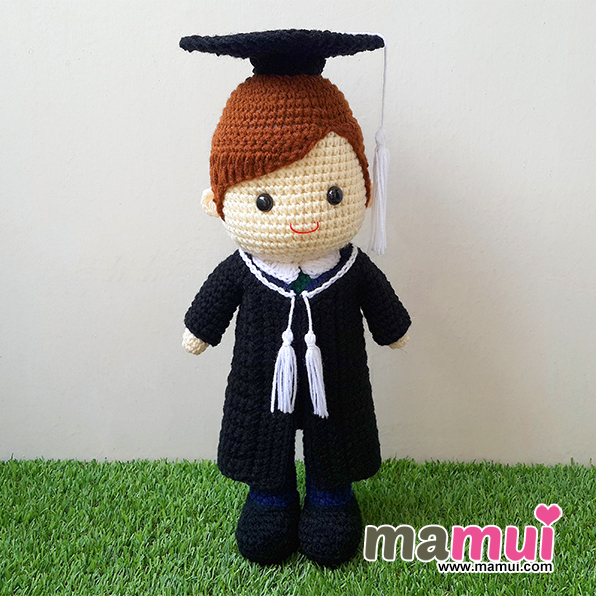 ตุ๊กตารับปริญญาเกษตรศาสตร์คณะมนุษยศาสตร์ผู้ชายสูง 13 นิ้ว