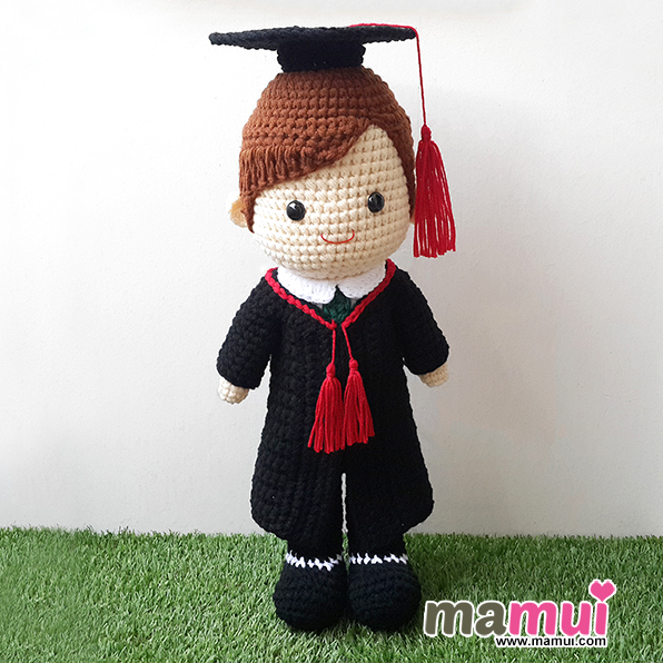 ตุ๊กตารับปริญญาเกษตรศาสตร์คณะวิศวกรรมศาสตร์ผู้ชายสูง 13 นิ้ว