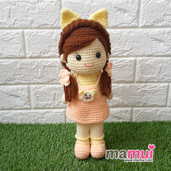 ตุ๊กตาน้องแมวตุ๊กตาเด็กผู้หญิงสวมชุดแมวสูง 13 นิ้ว