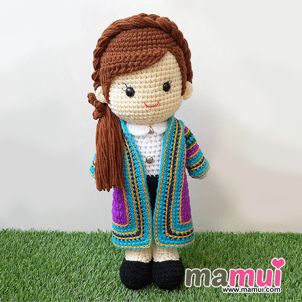 ตุ๊กตารับปริญญาบ้านสมเด็จเจ้าพระยาผมยาวสูง 13 นิ้ว