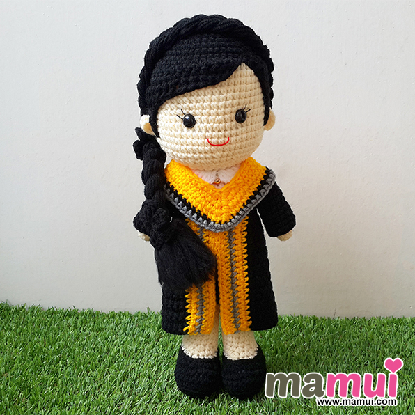 ตุ๊กตารับปริญญามหาวิทยาลัยหัวเฉียวคณะศิลปศาสตร์สูง 13 นิ้ว