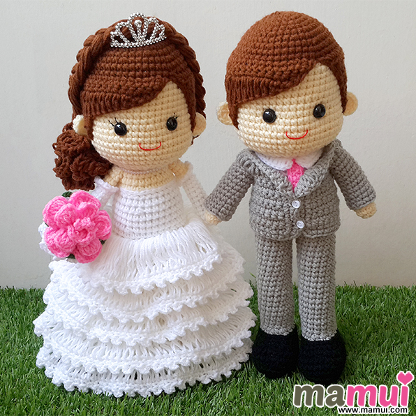 ตุ๊กตาแต่งงานเจ้าบ่าวผูกเนคไทสูง 13 นิ้ว
