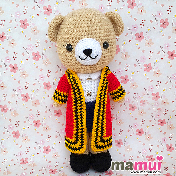 ตุ๊กตาหมีรับปริญญาพระจอมเกล้าสูง 13 นิ้ว