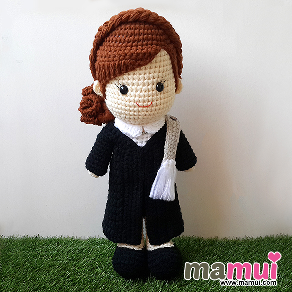 ตุ๊กตารับปริญญาวิทยาลัยนวัตกรรมมหาวิทยาลัยธรรมศาสตร์สูง 18 นิ้ว