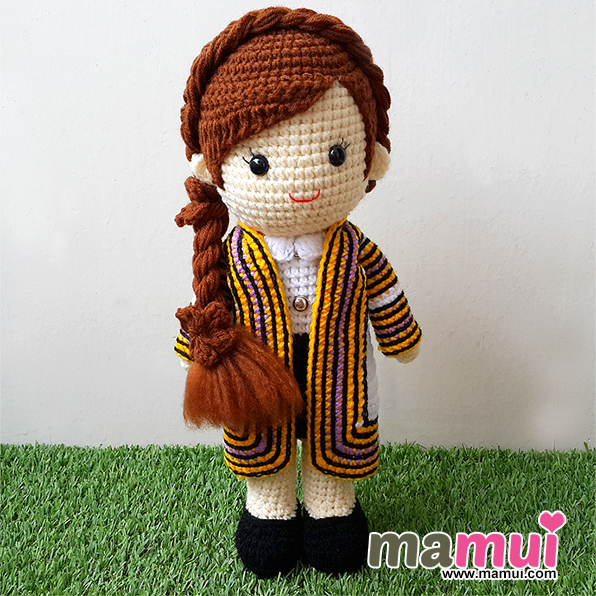 ตุ๊กตารับปริญญาจุฬาลงกรณ์ผมเปียสูง 13 นิ้ว