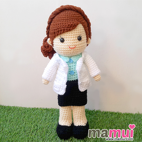 ตุ๊กตาหมอผมเกล้าข้างสูง 13 นิ้ว