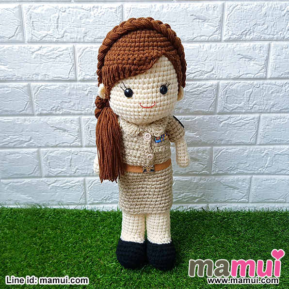 ตุ๊กตาครูผมยาวสีน้ำตาลสูง 18 นิ้ว