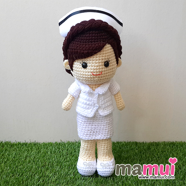 ตุ๊กตาพยาบาลผมเกล้าหลังสูง 13นิ้ว