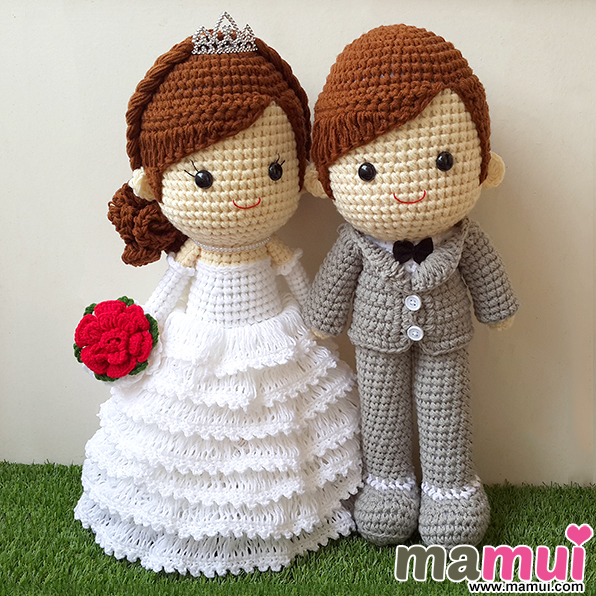 ตุ๊กตาแต่งงานเจ้าสาวสวมมงกุฎสูง 18 นิ้ว