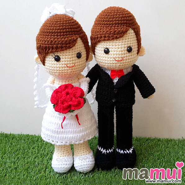 ตุ๊กตาแต่งงานเจ้าสาวกระโปรงสั้นสูง 13 นิ้ว