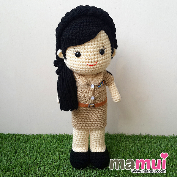 ตุ๊กตาครูผู้หญิงผมยาวสีดำสูง 13 นิ้ว