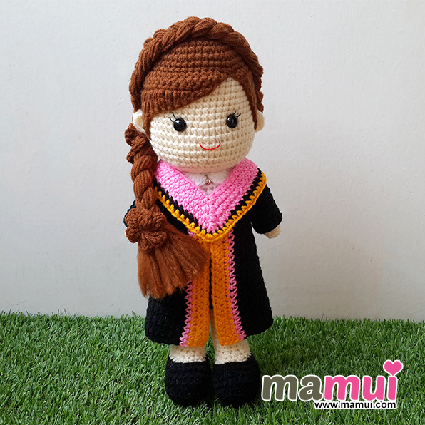 ตุ๊กตารับปริญญามหาวิทยาลัยรามคำแหงคณะศึกษาศาสตร์ผมเปียสูง 13 นิ้ว