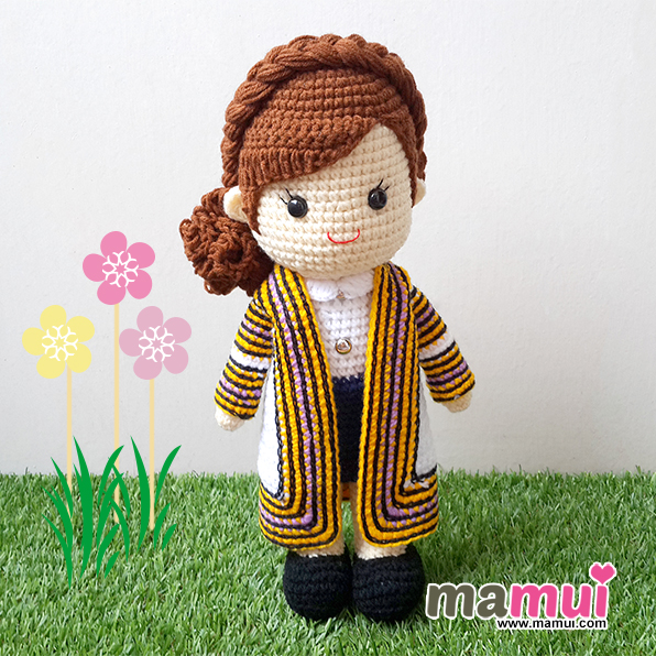 ตุ๊กตารับปริญญาจุฬาคณะทันตแพทยศาสตร์ผมเกล้าสูง 13 นิ้ว