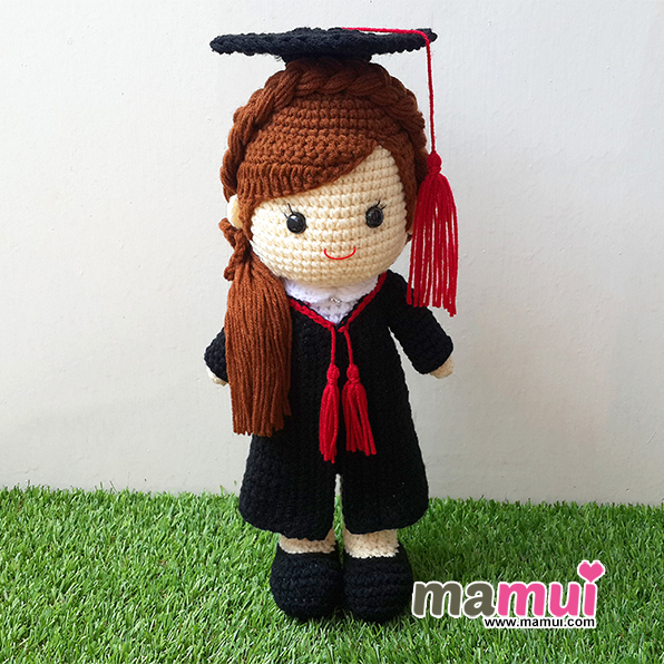 ตุ๊กตารับปริญญาเกษตรศาสตร์คณะวิศวกรรมศาสตร์ผมยาวสูง 13 นิ้ว