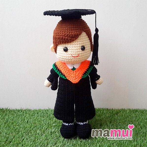 ตุ๊กตารับปริญญาเกษตรศาสตร์คณะเศรษฐศาสตร์ปริญญาโทสูง 13 นิ้ว