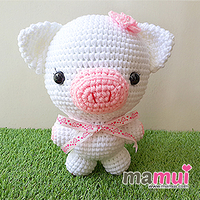 ตุ๊กตาหมูสีขาวสูง 11 นิ้ว